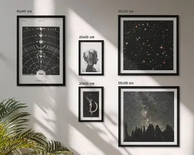 Bildergalerie-Set für die Wand mit kosmischen Galaxie-Inspirationen