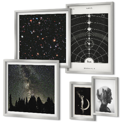 Bildergalerie-set für die wand Kosmische Inspirationen der Galaxie