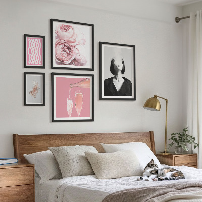 Bildergalerie-set für die wand Chill Wine Woman Smoke