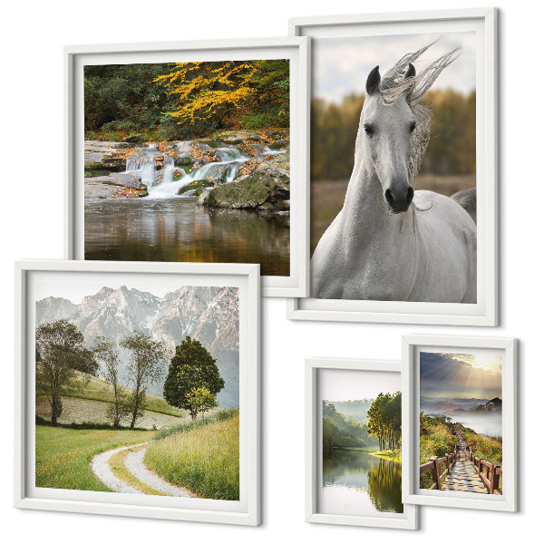 Bildergalerie-set für die wand Landschaften Landschaften Pferd