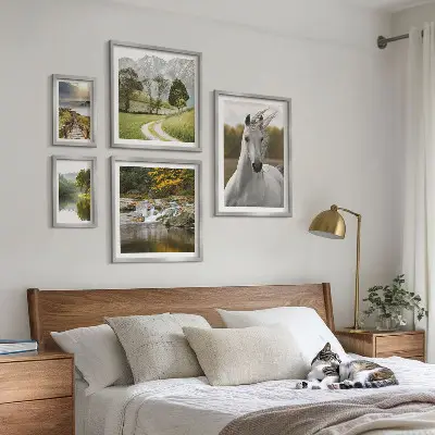 Bildergalerie-Set für die Wand mit Landschafts- und Pferdemotiven