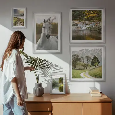 Bildergalerie-Set für die Wand mit Landschafts- und Pferdemotiven