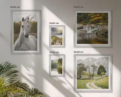 Bildergalerie-Set für die Wand mit Landschafts- und Pferdemotiven
