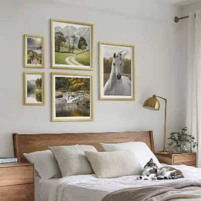 Bildergalerie-Set für die Wand mit Landschafts- und Pferdemotiven