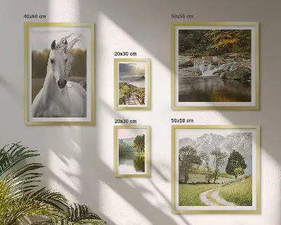 Bildergalerie-Set für die Wand mit Landschafts- und Pferdemotiven