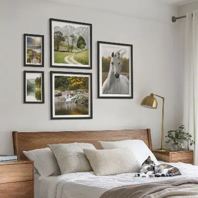 Bildergalerie-Set für die Wand mit Landschafts- und Pferdemotiven