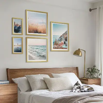Modernes Wandbilder-Set mit bezauberndem Meerblick