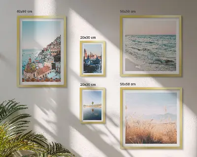 Modernes Wandbilder-Set mit bezauberndem Meerblick