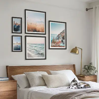 Modernes Wandbilder-Set mit bezauberndem Meerblick