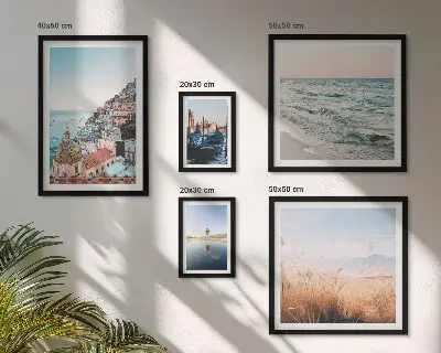Modernes Wandbilder-Set mit bezauberndem Meerblick