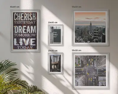 Wandbilder-Set mit inspirierenden Stadtslogans