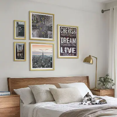 Wandbilder-Set mit inspirierenden Stadtslogans
