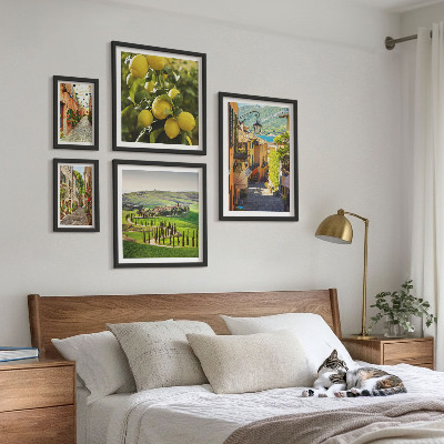 Bilderset fürs sofa Charmante Straßen und Landschaften Italiens