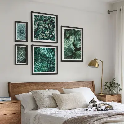 Bilderset fürs Sofa mit Pflanzen- und Sukkulenten-Motiven