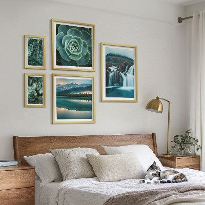 Bildergalerie-set für die wand Grüne Pflanzen, Wasserfälle, Natur