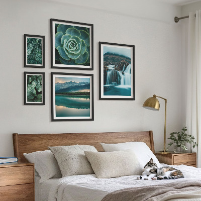 Bildergalerie-set für die wand Grüne Pflanzen, Wasserfälle, Natur