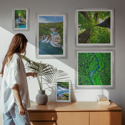 Bildergalerie-set für die wand Wasserfälle, grüne Landschaften