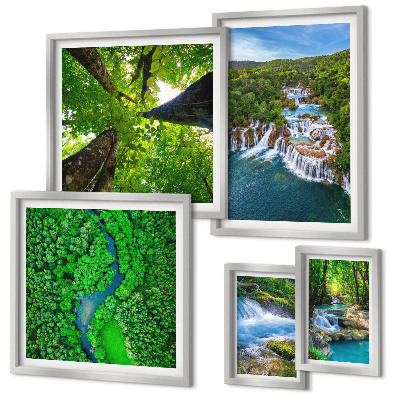 Bildergalerie-set für die wand Wasserfälle, grüne Landschaften