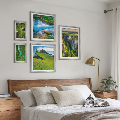 Modernes wandbilder-set Landschaften Berge Flüsse Wälder