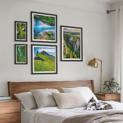 Modernes wandbilder-set Landschaften Berge Flüsse Wälder