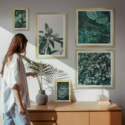 Bildergalerie-set für die wand Pflanzenmotive grüne Blätter