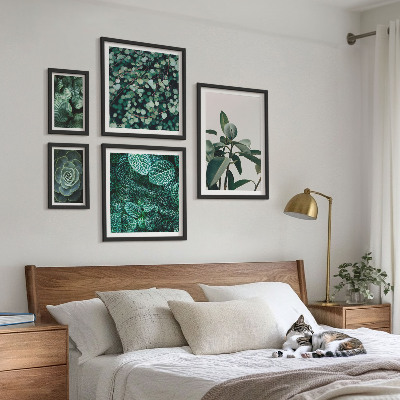Bildergalerie-set für die wand Pflanzenmotive grüne Blätter