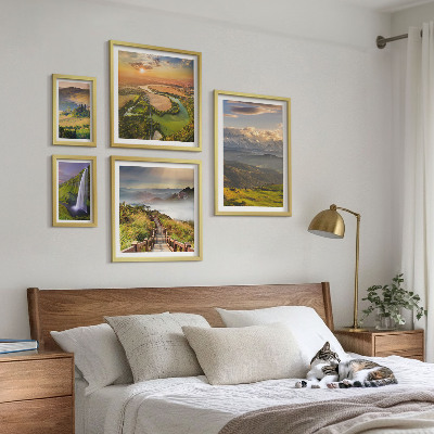Bildergalerie-set für die wand Berglandschaften, Wasserfälle