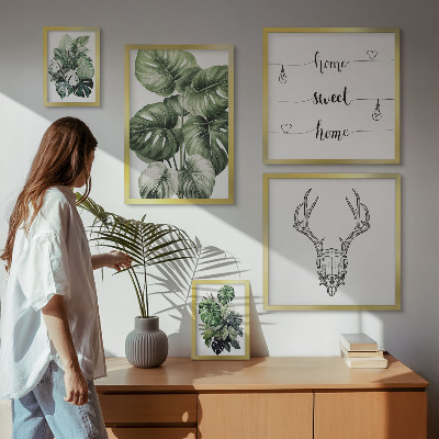 Modernes wandbilder-set Pflanzenmotive mit Naturbezug