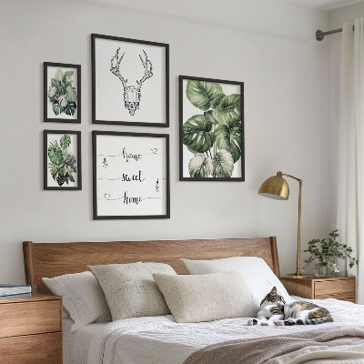 Modernes wandbilder-set Pflanzenmotive mit Naturbezug