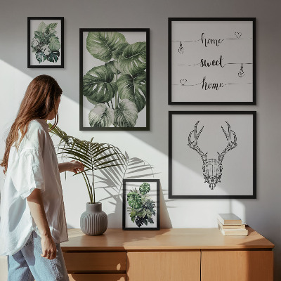 Modernes wandbilder-set Pflanzenmotive mit Naturbezug