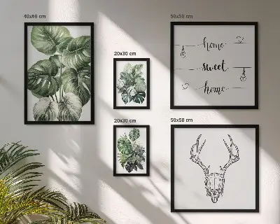 Modernes Wandbilder-Set mit Pflanzenmotiven und Naturbezug