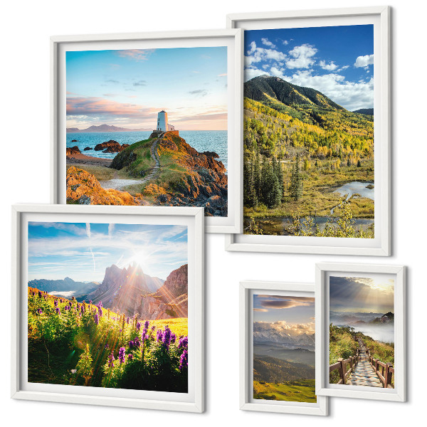 Bildergalerie-set für die wand Berglandschaften Natur