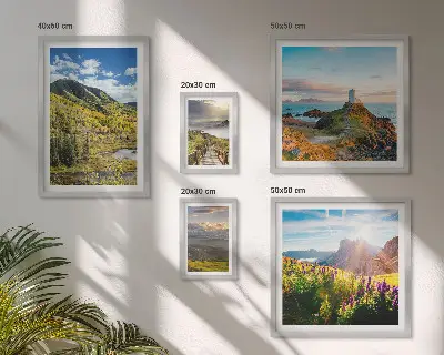 Bildergalerie-Set für die Wand mit Berglandschaften und Naturmotiven