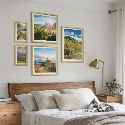 Bildergalerie-Set für die Wand mit Berglandschaften und Naturmotiven