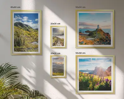 Bildergalerie-Set für die Wand mit Berglandschaften und Naturmotiven