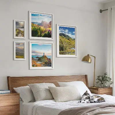 Bildergalerie-Set für die Wand mit Berglandschaften und Naturmotiven