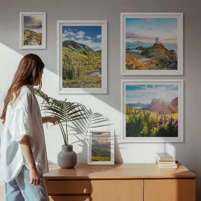 Bildergalerie-Set für die Wand mit Berglandschaften und Naturmotiven