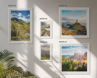 Bildergalerie-Set für die Wand mit Berglandschaften und Naturmotiven