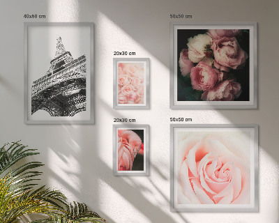 Bildergalerie-set für die wand Rosen, Eiffelturm, Romantik