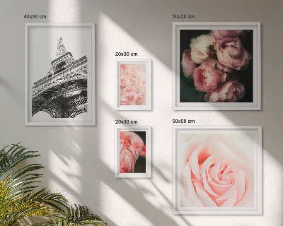 Bildergalerie-set für die wand Rosen, Eiffelturm, Romantik