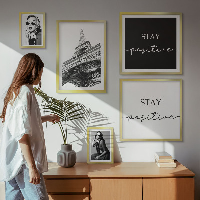 Modernes wandbilder-set Stilvolle Grafikmode aus Paris