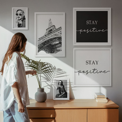 Modernes wandbilder-set Stilvolle Grafikmode aus Paris