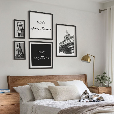 Modernes wandbilder-set Stilvolle Grafikmode aus Paris