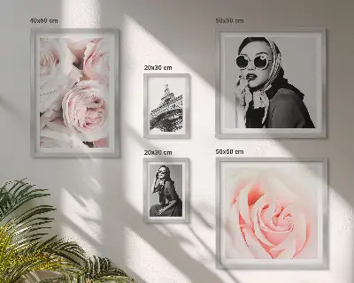 Bildergalerie-Set für die Wand mit stilvollen Rosenporträts