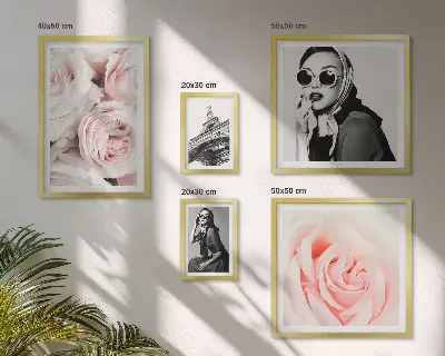 Bildergalerie-Set für die Wand mit stilvollen Rosenporträts