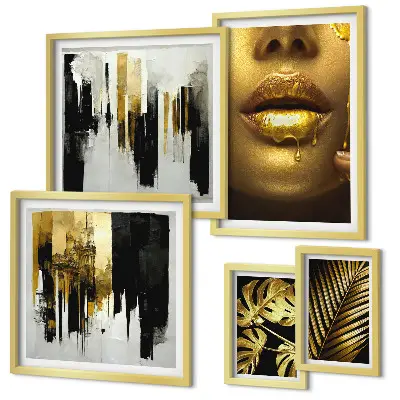 Wandbilder-Set Glamouröse Pflanzengesichter dekoratives Bilder-Set für die Wand