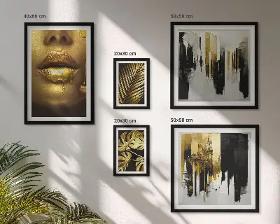 Wandbilder-Set Glamouröse Pflanzengesichter dekoratives Bilder-Set für die Wand