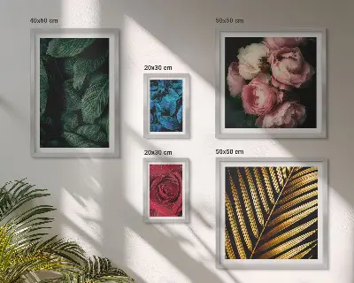 Modernes Wandbilderset mit Pflanzenmotiven