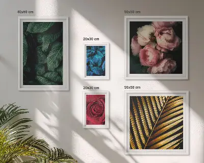 Modernes Wandbilderset mit Pflanzenmotiven