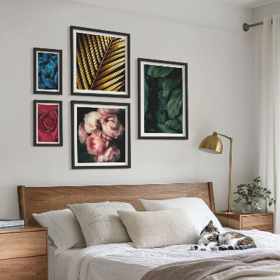 Modernes wandbilder-set Pflanzenmotive